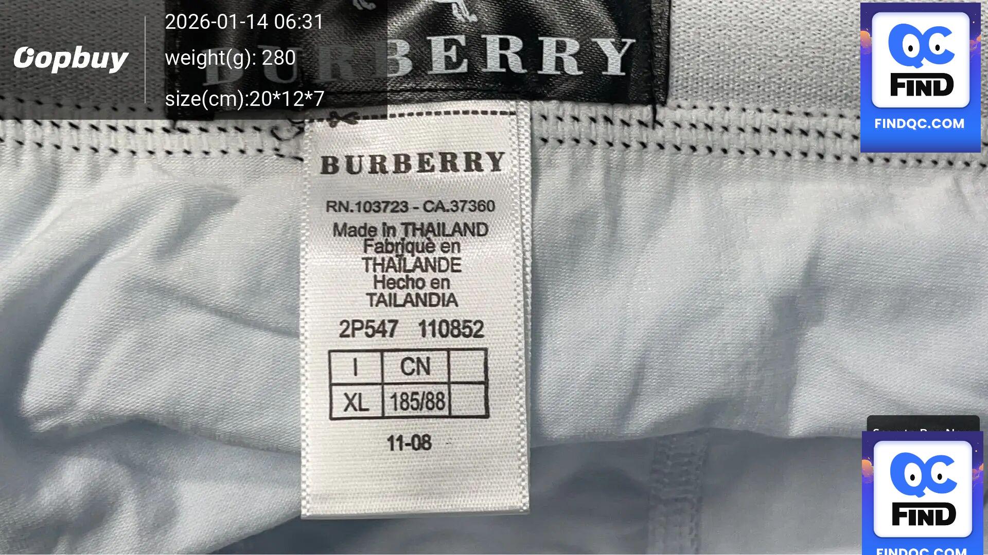 Burberry Underwear QC