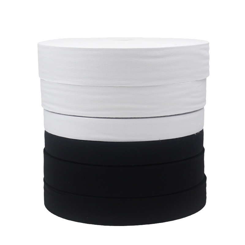 Factory wholesale high quality cotton plain webbing trademark with wrapping with seal with cotton strip plain rolling strip