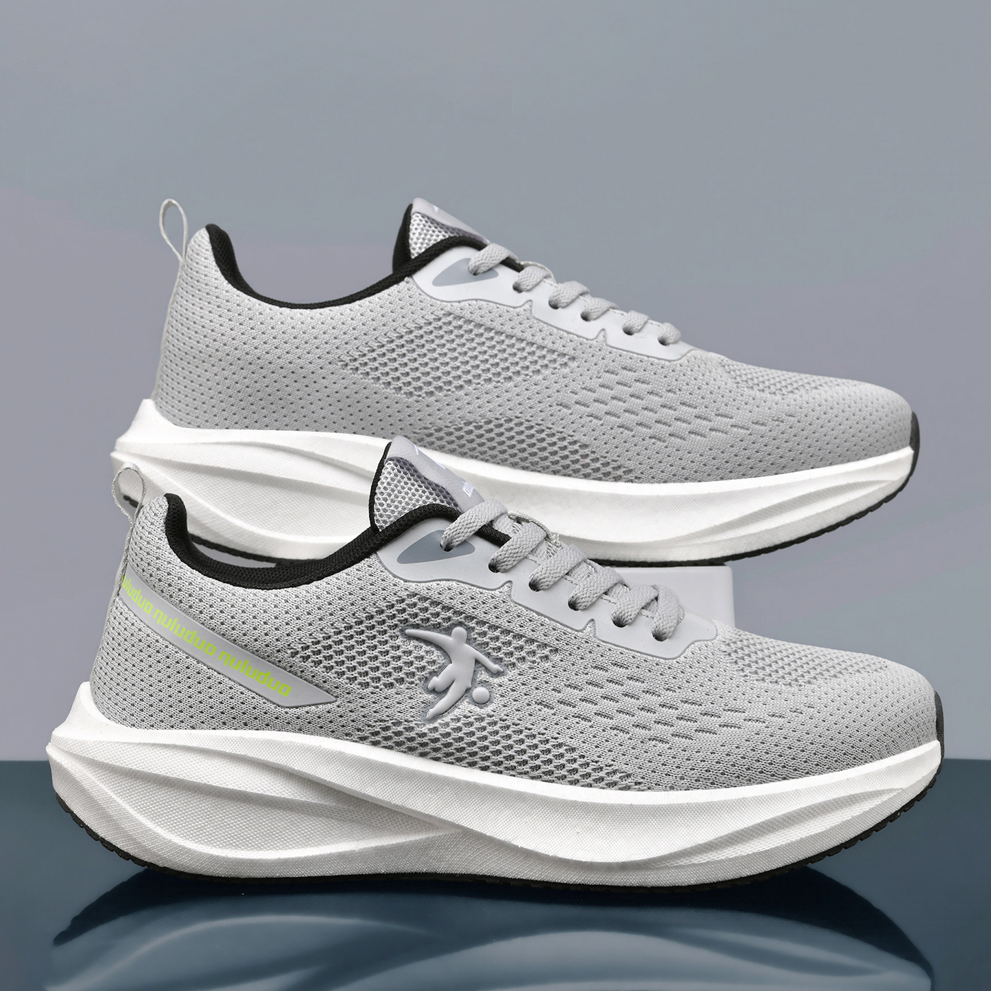 Johnny Danlai Men's Shoes Spring New Sports Shoes Thick-Soled Casual Travel Shoes Lightweight Shock-Absorbing Mesh Running Shoes