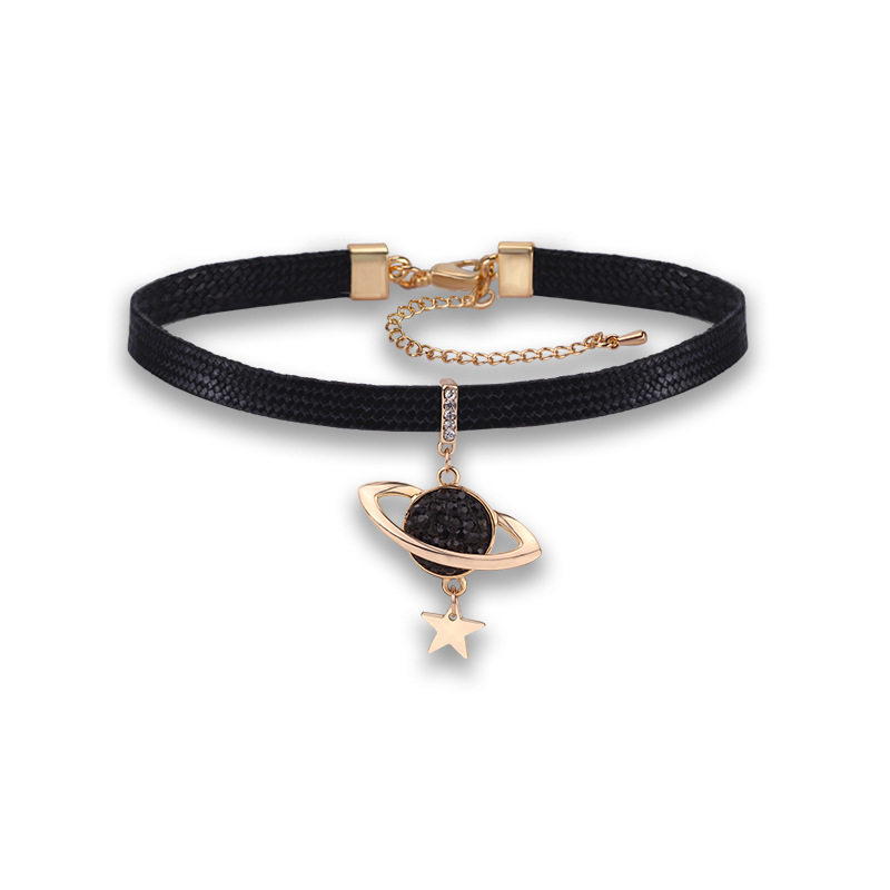European and American style necklace ball star collar female choker necklace clavicle chain Harajuku personality jewelry neckband wholesale