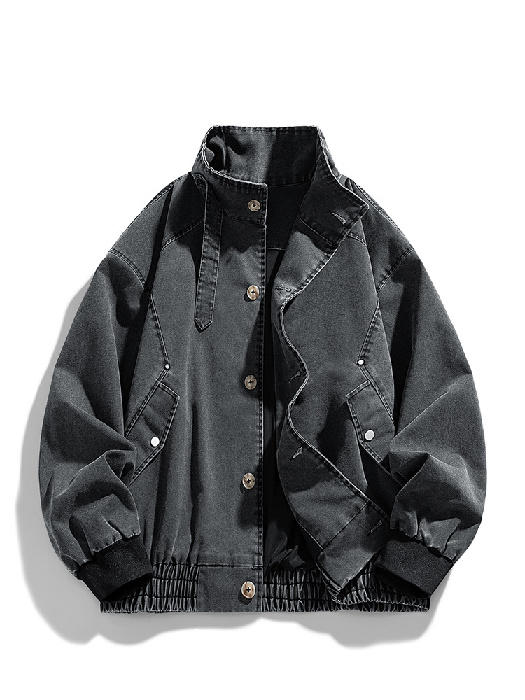 Cross-Border Spring New Style Washed Denim Jacket for Men 2026 American Trendy Brand Vintage Casual Jacket for Men