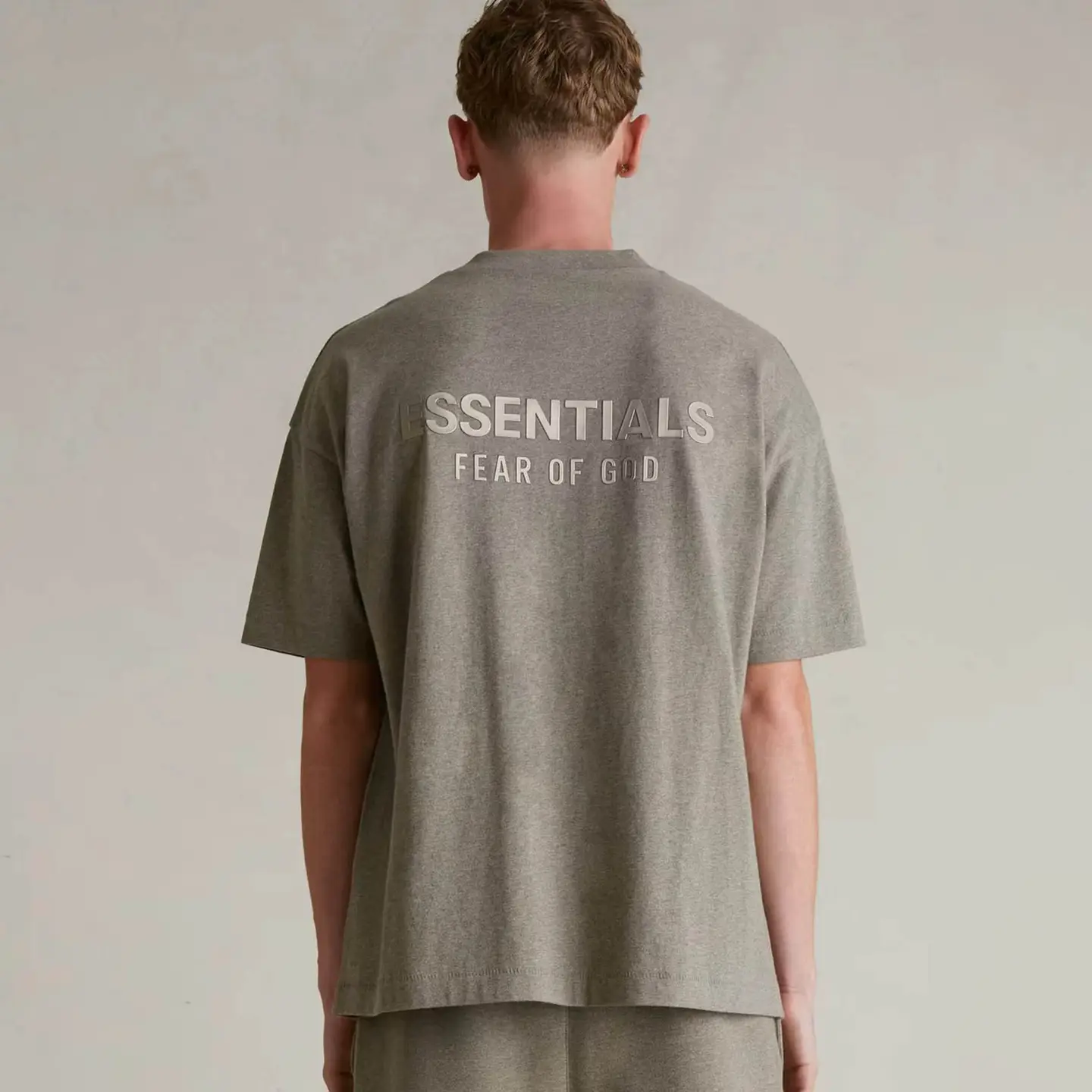 FOG CRAZY compound line ESSENTIALS ninth season high street casual loose metal embossed rubber couple short sleeve tide