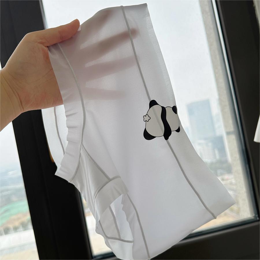 N8503 spring and summer new cute pet panda ultra-thin ice silk refreshing breathable simple underwear female seamless 7A antibacterial crotch