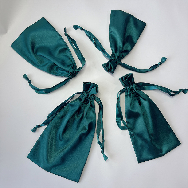 Silk Storage Bag in stock Eye Mask Sade Cloth Drawstring Pocket Jewelry Bag Silk Satin Drawstring Bag Cloth Bag