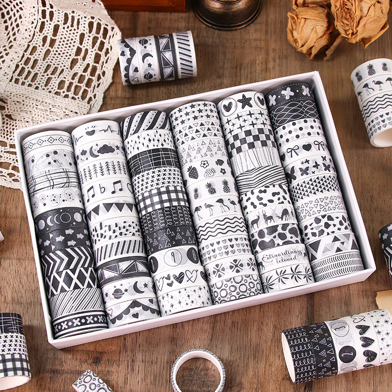 60 rolls and paper tape suit gift box cross-border new student journal tape diy decorative stickers Journal material