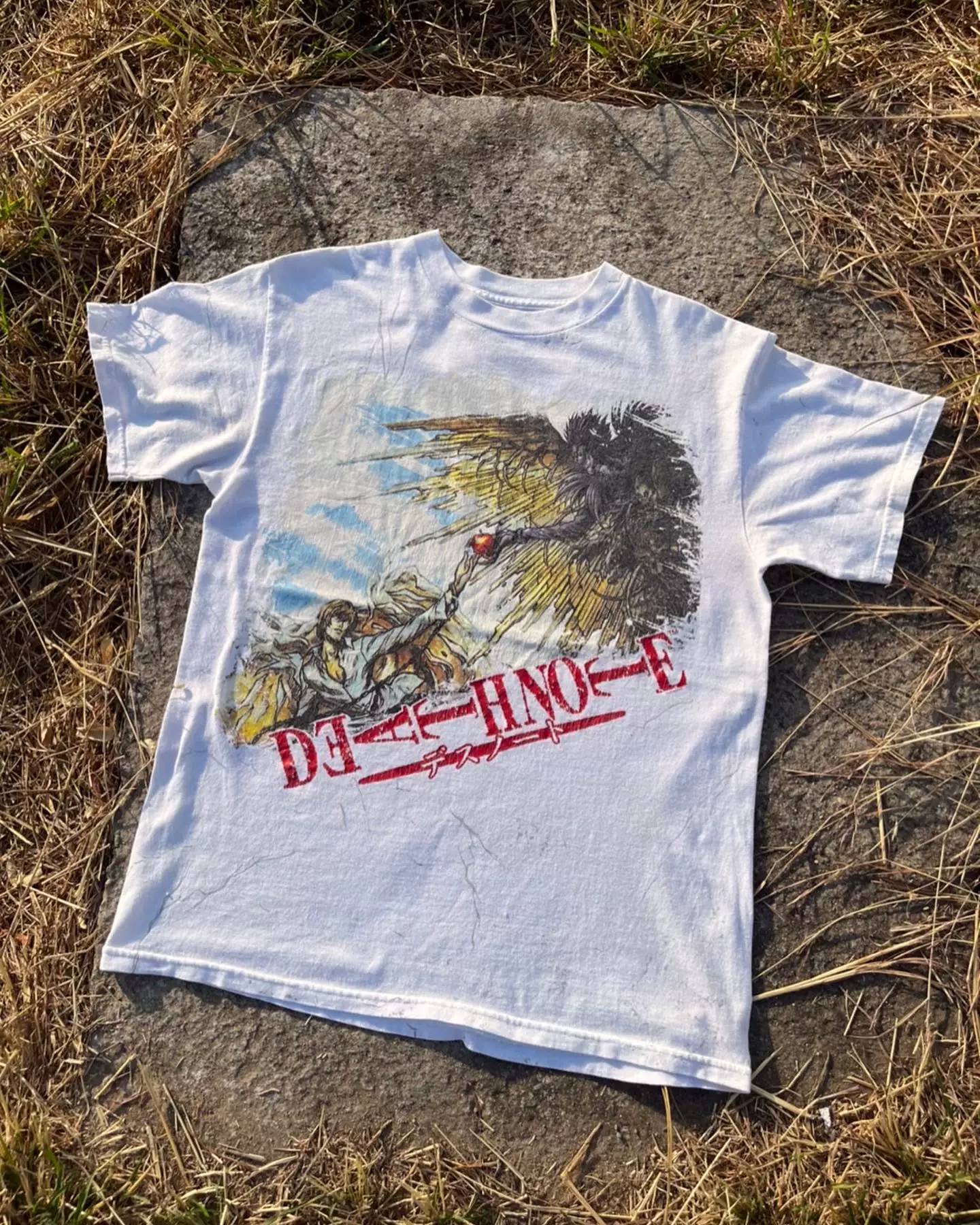 Death Note Ryuk Short Sleeves Look Death Note Rick Chic Short Sleeves T-Shirt Foto QC de TAOBAO na Qualit.ly