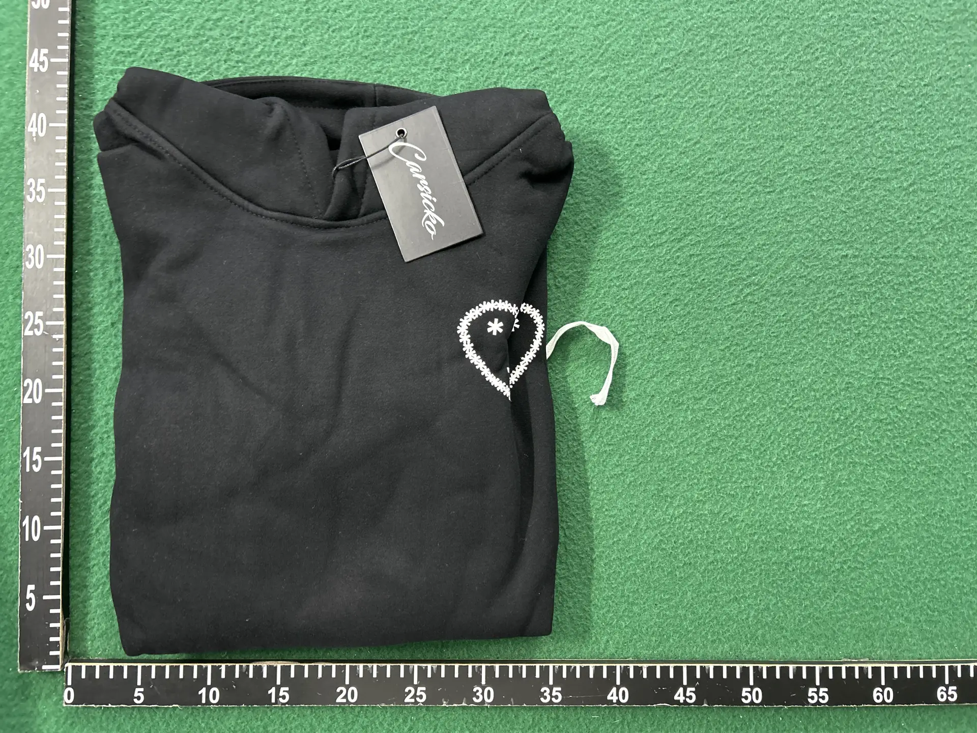Carsicko Love Printing fleece-lined Hooded Sweatshirt