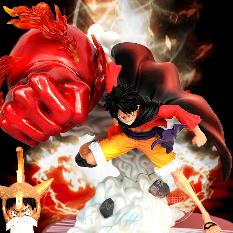 One Piece high-quality double-headed BT three-gear big hand Luffy resonance series animation hand-made model doll ornaments wholesale