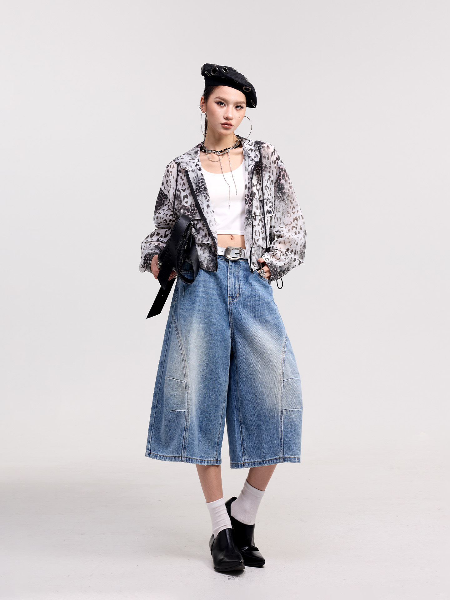 Togu Trendy Brand Summer Sun Protection Clothing Leopard Print Thin Jacket Spring Casual Workwear Jacket Outerwear Cardigan for Women