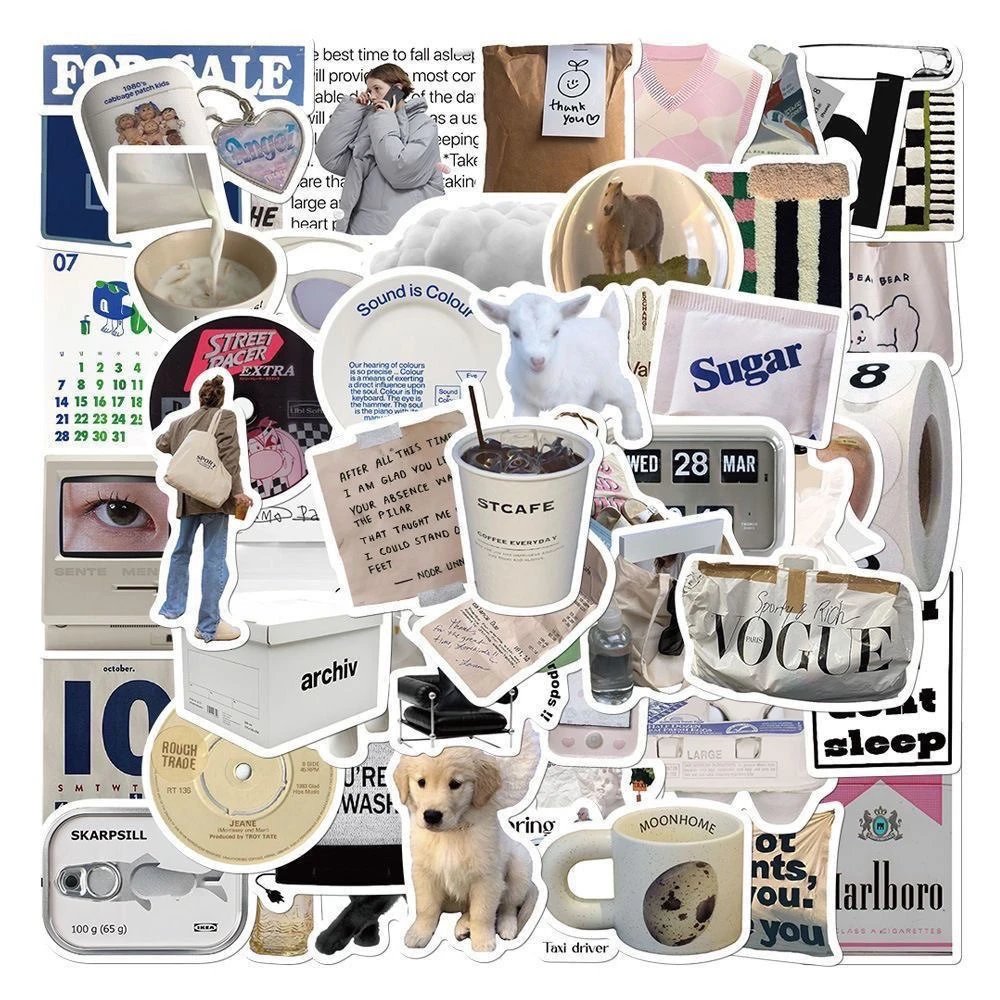 57 Korean Ins Decorative Diy Waterproof Stickers Non