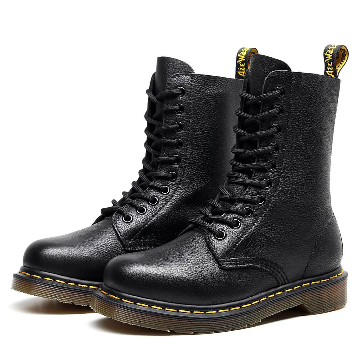 Ten hole lychee patterned soft leather 1460 British style 2023 new spring and autumn Martin boots 10 hole men's and women's short boots