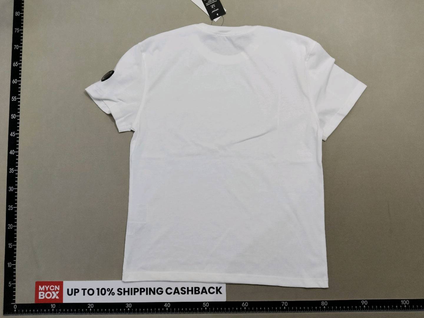 Cross-border supply CP short-sleeved COMPANY basic badge lens solid color T-shirt men's and women's high street ins daily QC