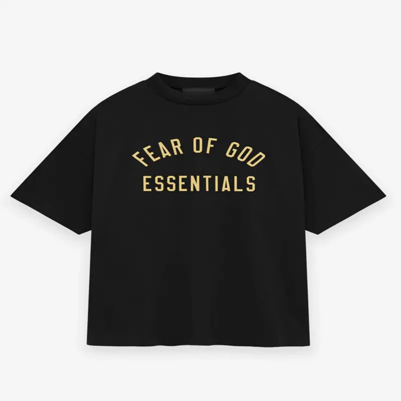 Correct Version Fog Multi-Line Essentials Fall24 High Street Letter Print Loose Short-Sleeved T-Shirt Summer Trend