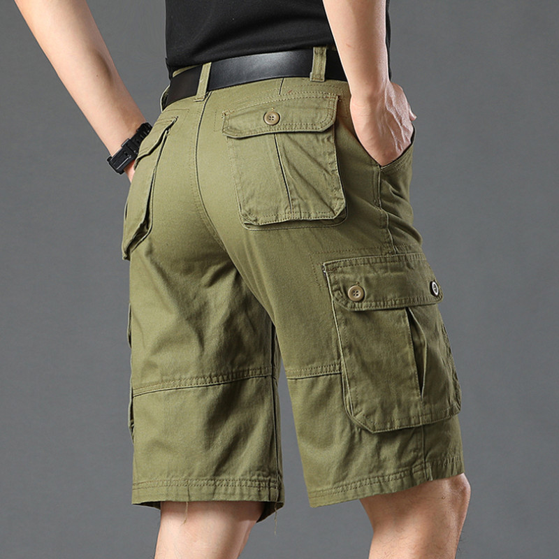 Wholesale overseas summer new men's sports casual shorts five multi-bag pants cotton loose Beach tooling