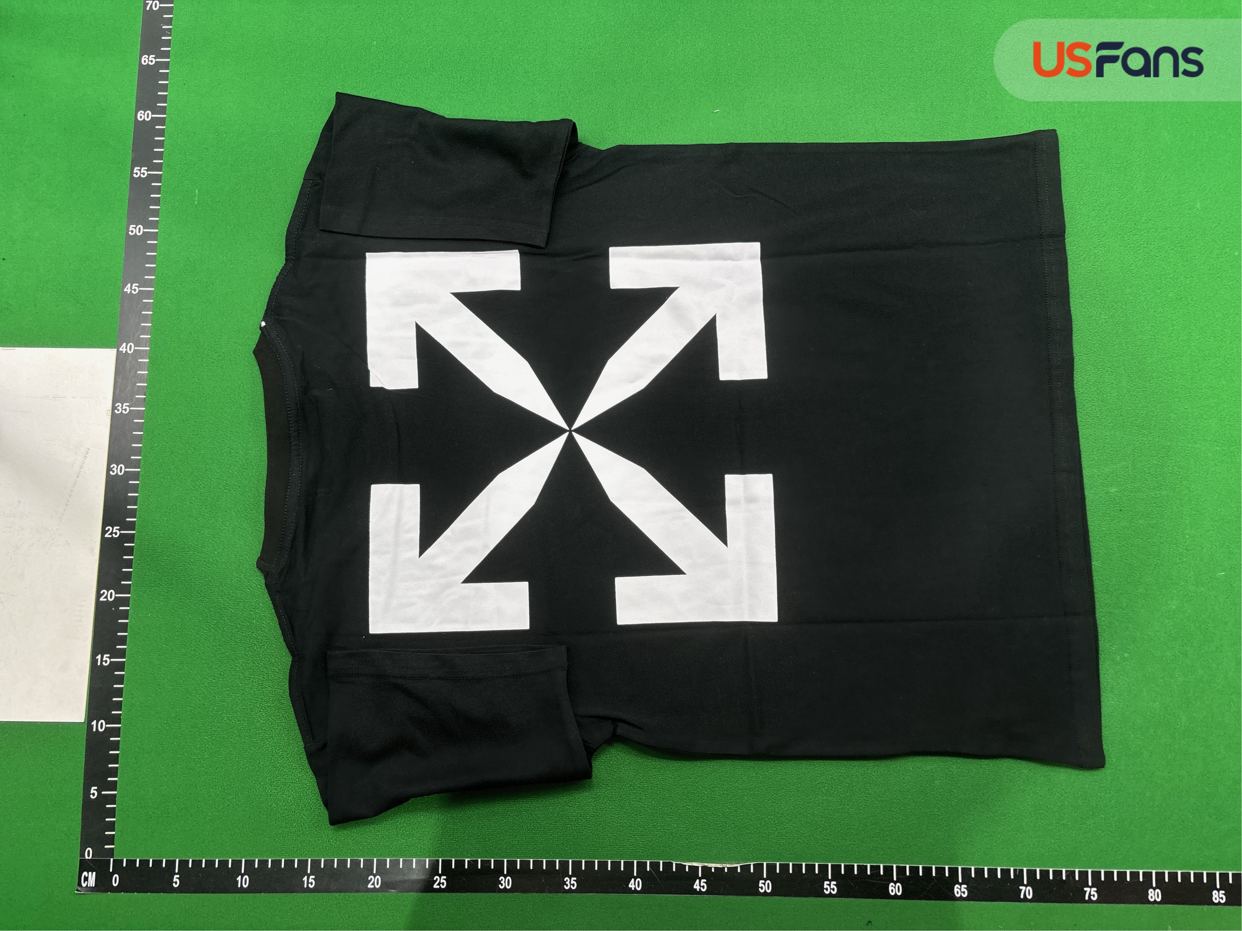 Off European and American 21Ss Spring and Summer New Style Dissolved Water Drop Splash Ink Printed Short-Sleeved Ow Men's and Women's Same Style T-Shirt — QC-foto 3