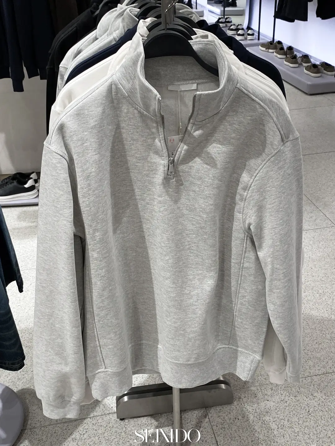 Cabinet 329! New Autumn and Winter Men's Clothing, European and American Style, Simple Half-Zip Straight Pullover Fleece Sweatshirt 0761311 803