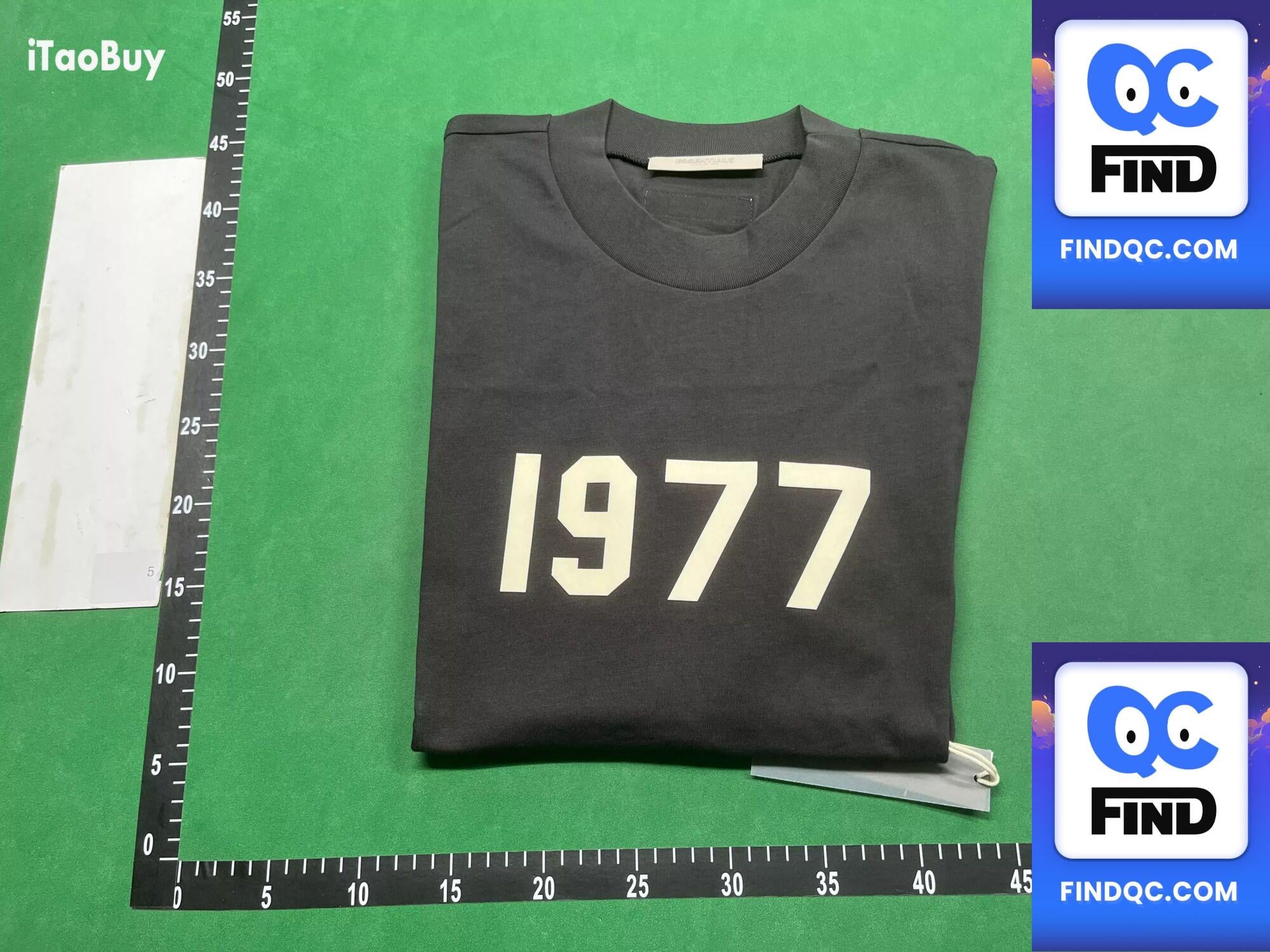 2022Ss Short-Sleeved T-Shirt 1977 Flocking Printing Fog Multi-Thread Essentials Trendy Brand T-Shirt Cross-Border Hot Sale QC