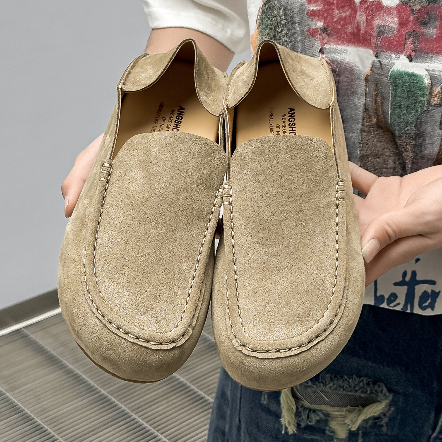 Old Money Style Height-Increasing Comfortable Loafers, Dual-Wear Retro Classic Slip-On Casual Shoes, Thick-Soled Versatile Casual Loafers