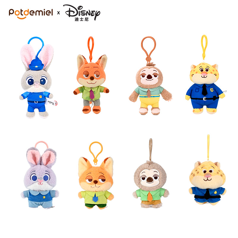 Genuine Disney Small Pendant Zootopia Plush Toy Rabbit Judy Fox Nick Doll