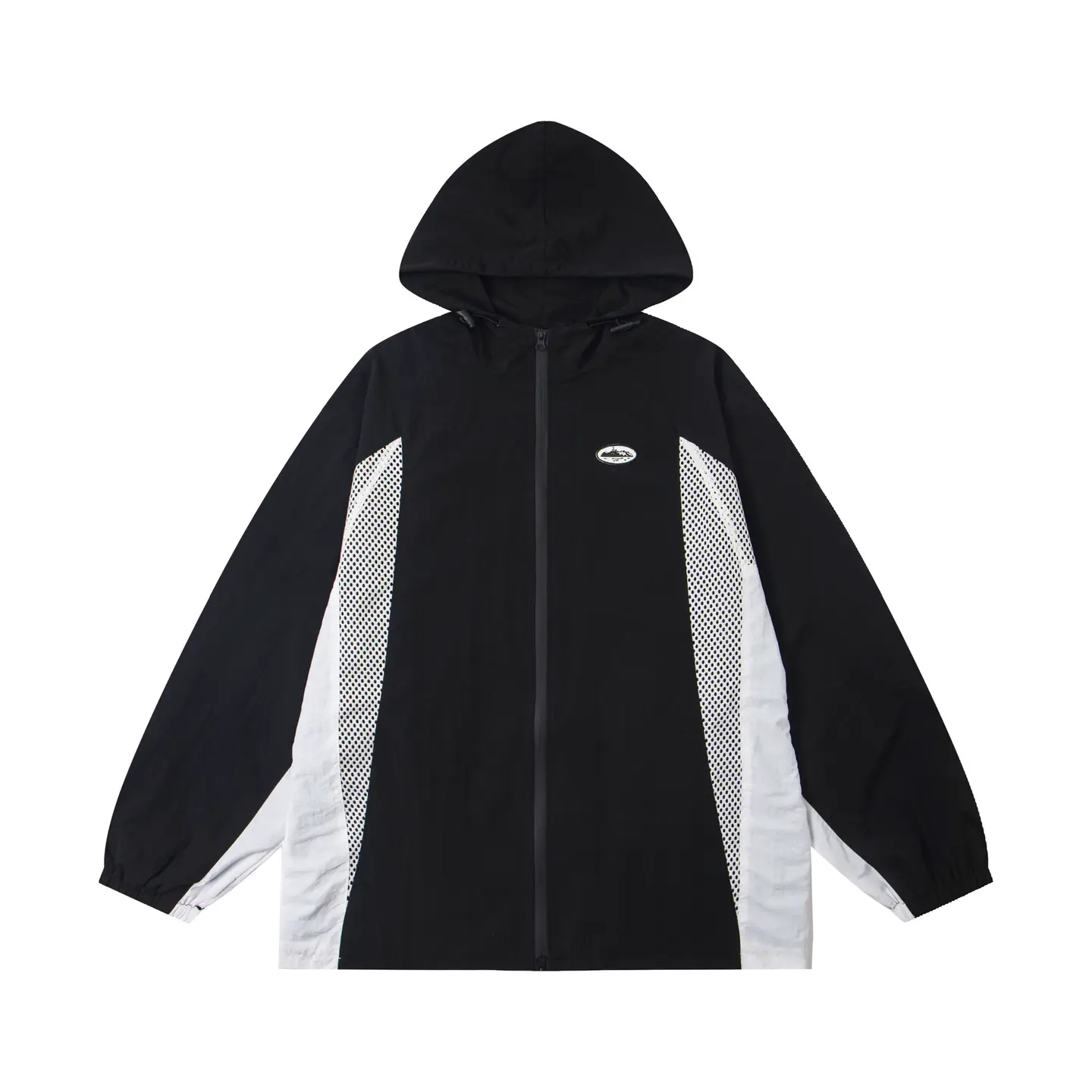 Corteiz Ss25 Zipper Flap Pocket Pants Elastic Edge Logo Printed Lines Loose Casual Jacket Same Style for Men and Women