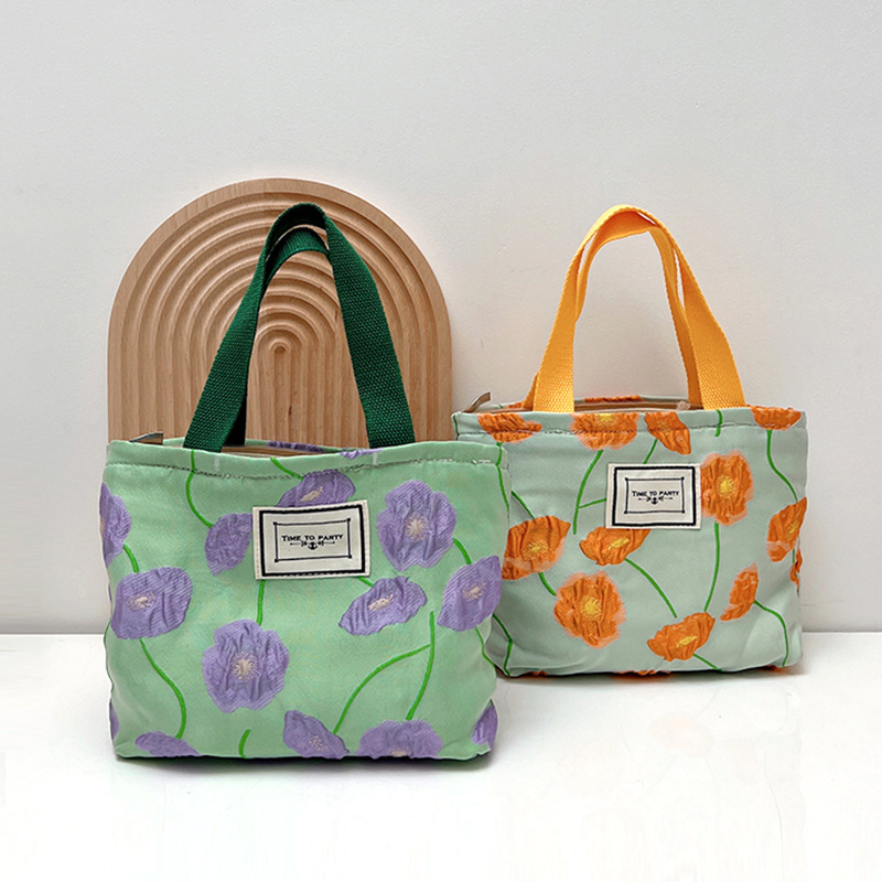 Fashion Contrasting Color Jacquard Bag Storage Bag for Work Mommy Going Out Carrying Small Bag Change Sundry Handbag
