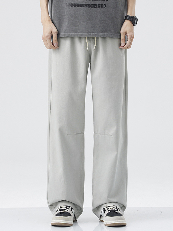 Mingge | 2025 Summer Thin Lyocell Casual Pants Men's American Retro Trendy Brand Loose Wide-Leg Straight Trousers