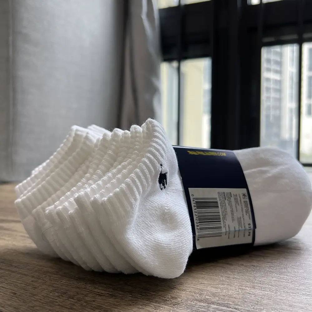 Cross-border foreign trade socks polo men's socks Ralph pony quick-drying polyester cotton socks casual sports towel bottom men's socks