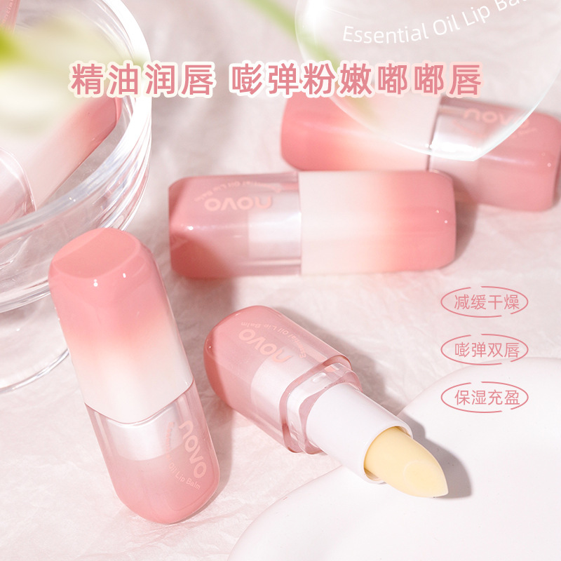 Novo Plant Extract Lip Balm Fades Lip Lines, Colorless, Temperature-Changing, Moisturizing, Anti-Chapped, Primer Lip Balm Wholesale