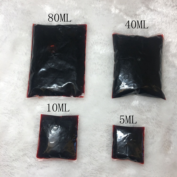 Blood bag blood bottle bag vomiting blood vampire trick toys fake plasma fake blood bag Halloween video props wholesale