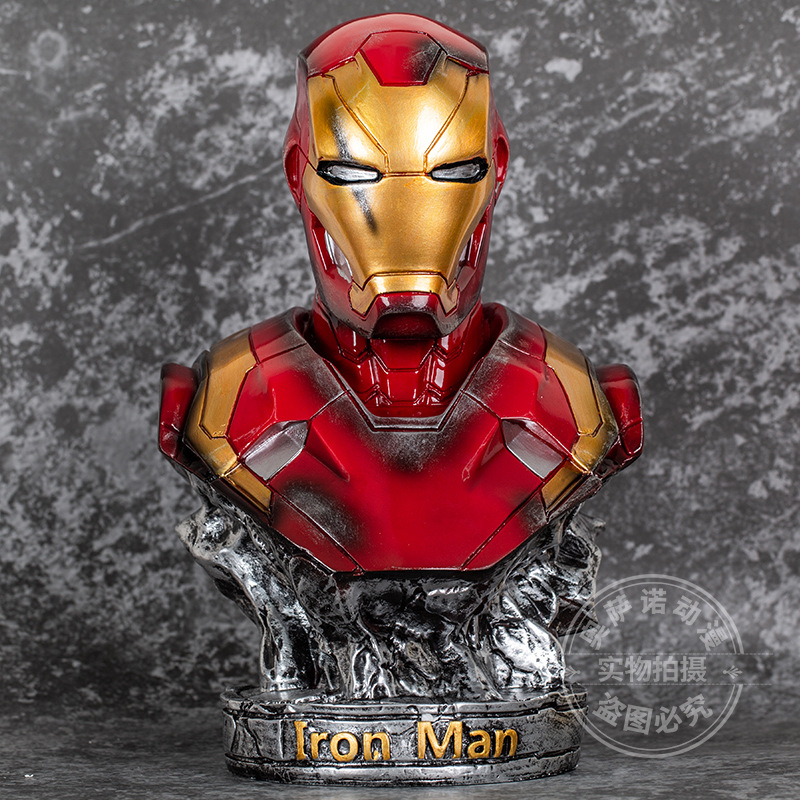 Avengers Iron Man Black Panther Large Half-length Hand-made Ornaments Statue Birthday Gift gk Hand-made Iron Man