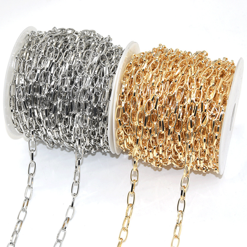 DIY Accessories Iron Oval Flat Rectangular Cross Chain Jewelry Chain Clothing Earrings Bag Materials Necklace