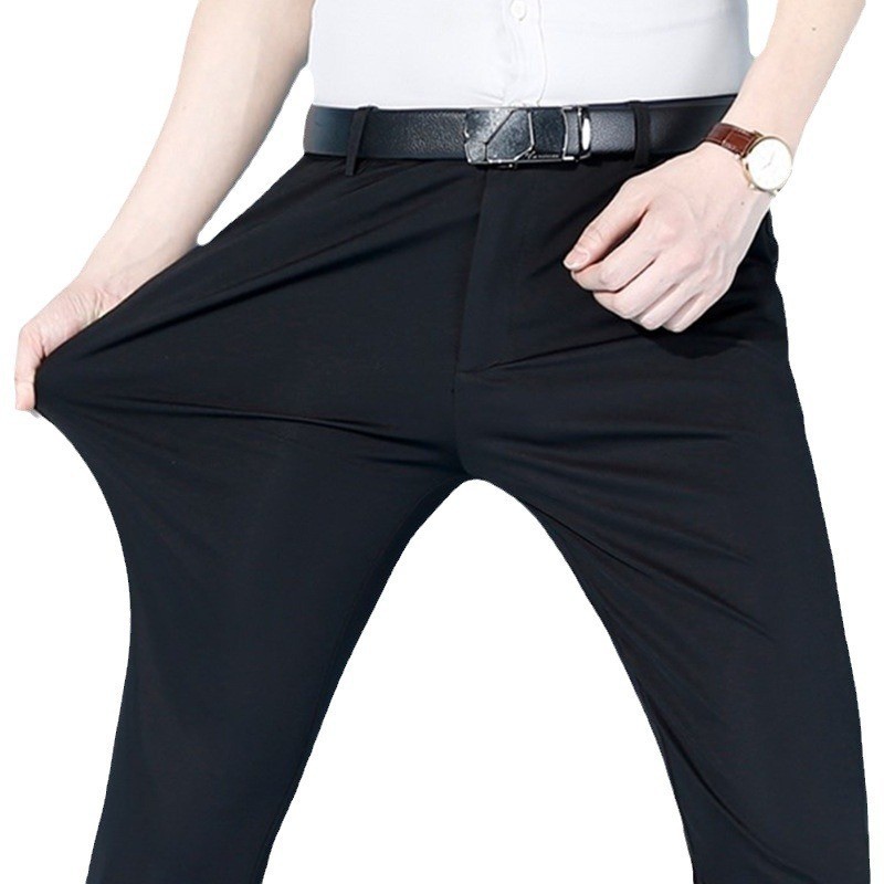 A generation of men's trousers with high elasticity B e-commerce overseas e-commerce middle-aged and elderly business casual pants dad pants