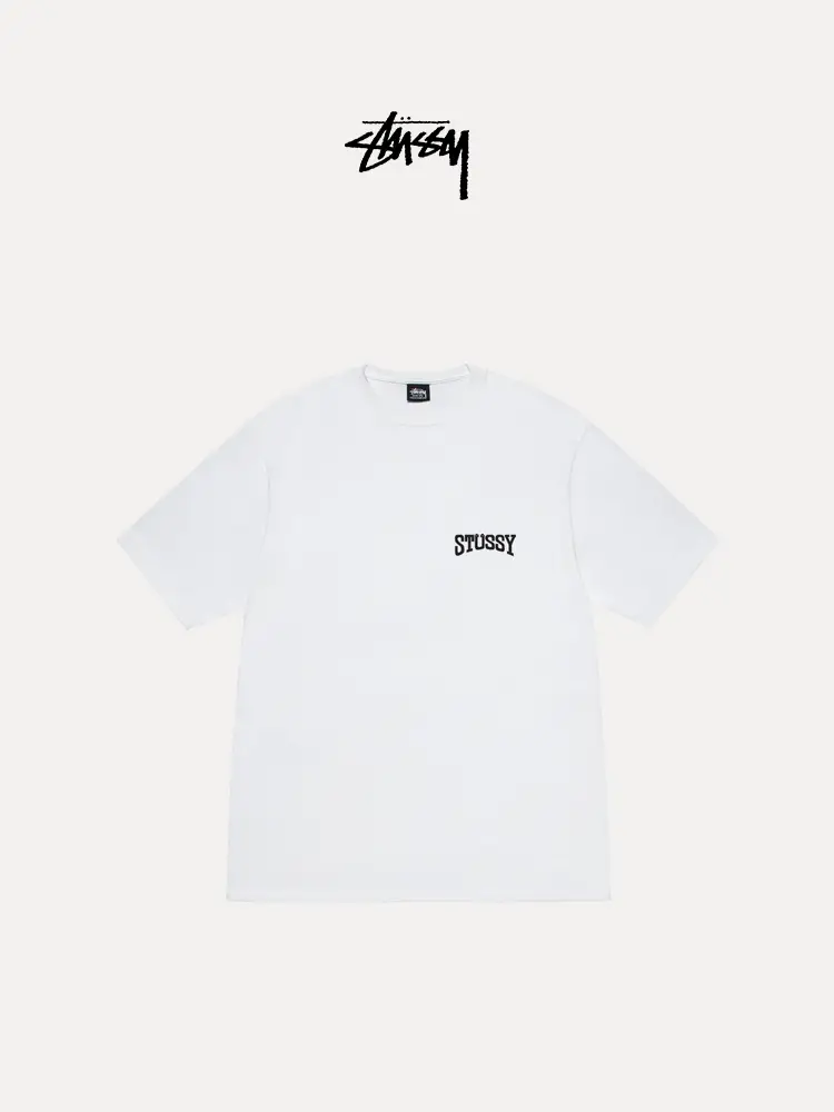 Stussy Trendy Logo Tire Pattern Short Sleeves T-Shirt 25 Summer New arrival Same Style for Men and Women