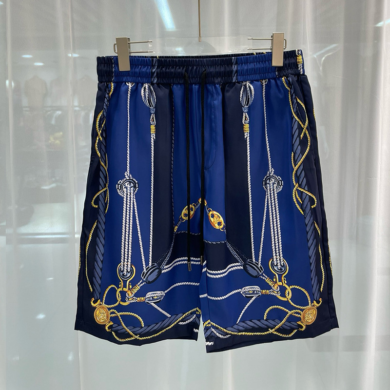 2024 Summer New European and American Trend Cross-border Trade Youth Popular Digital Printing Men's Beach Pants Short Pants