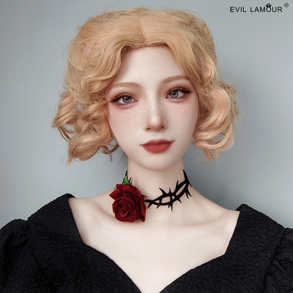 Rose Vintage Strap Adjustable choker Collar Female Gothic Necklace Vampire Necklace JL-16-2