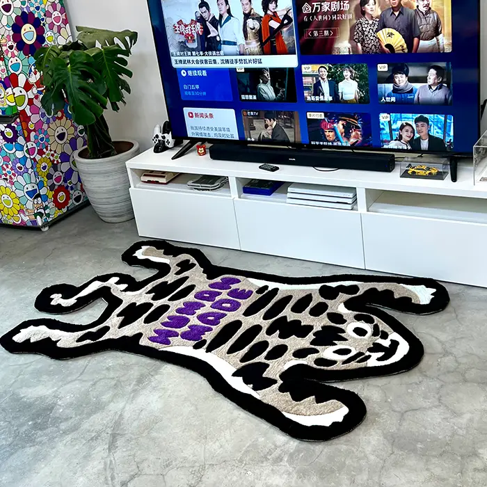 In Stock Human Made Tiger Carpet Pure Handmade Spike thickened Floor Mat Cloakroom Bedroom Living Room For Home