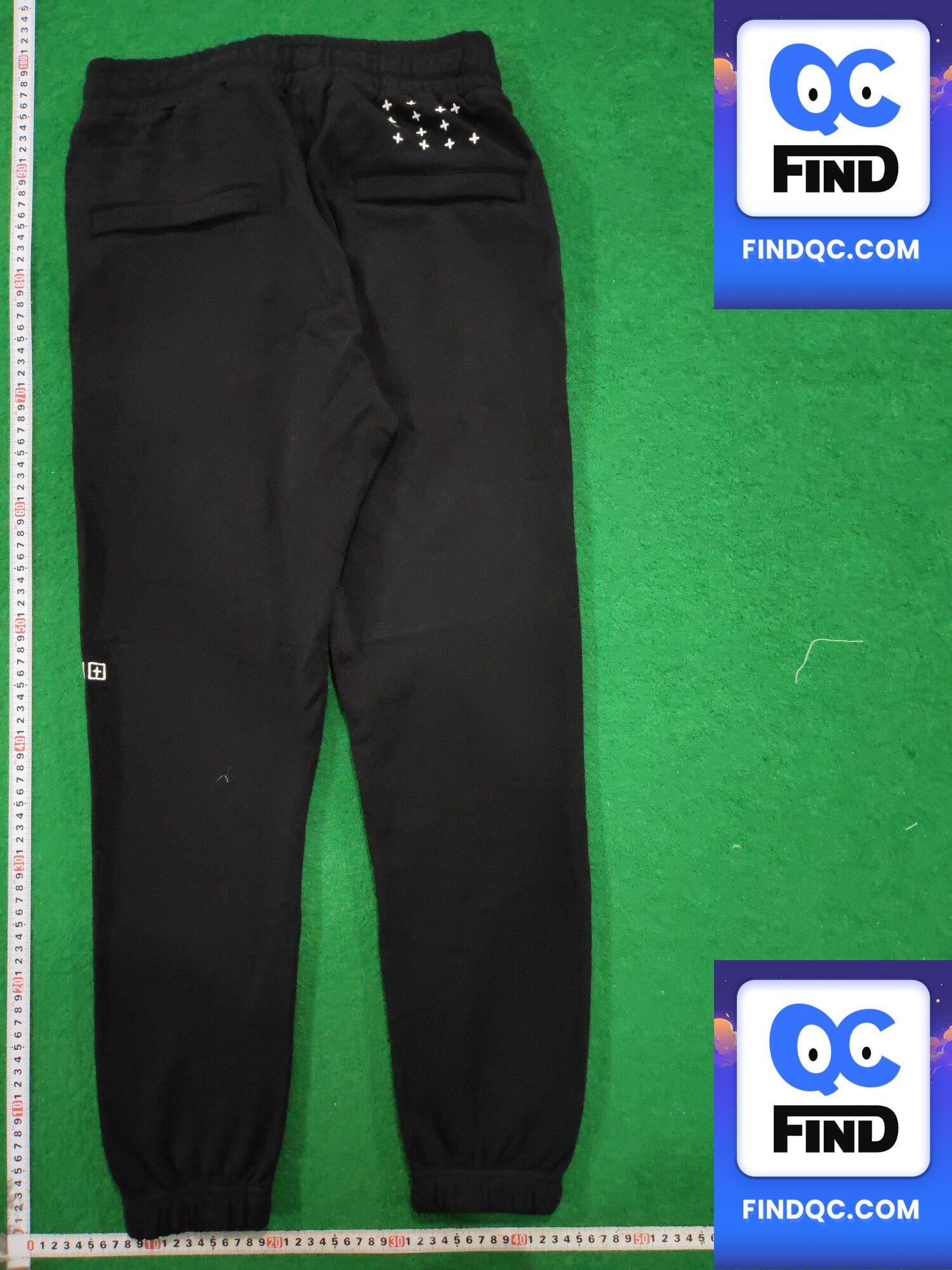 Bigd Ready-To-Wear Clothing, Ksub1 Men's Black Embroidered Casual Terry Sweatpants E5 Eg99 QC