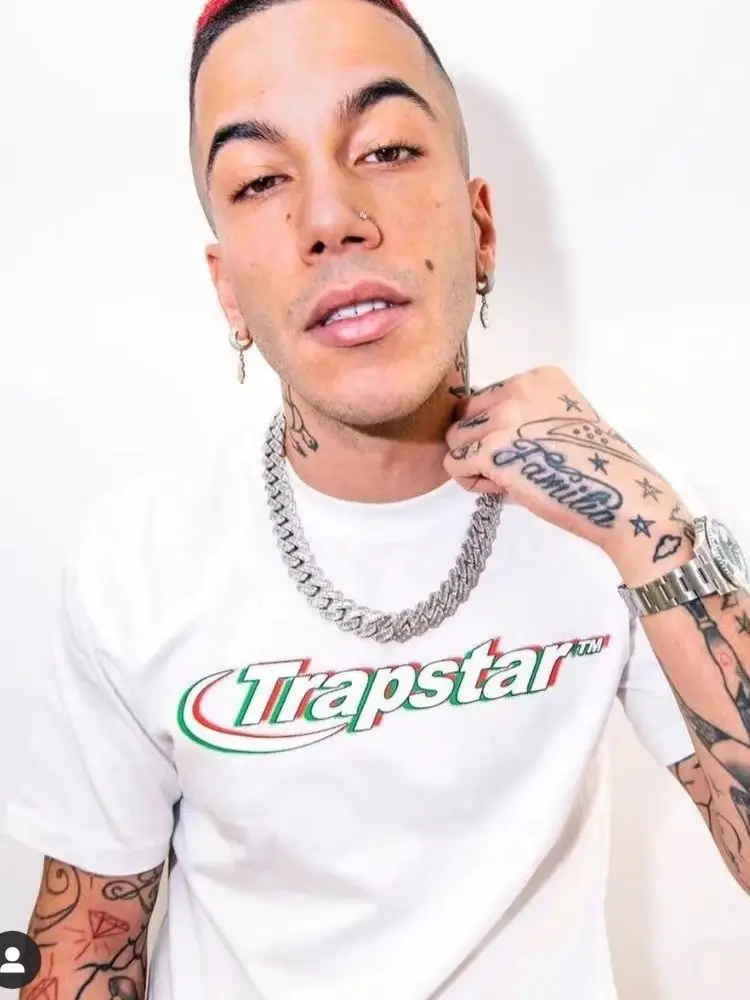 High Street Niche Trapstar Simple Letter Embroidered Short-Sleeved Summer Pure Cotton Casual Unisex Shorts T-Shirt