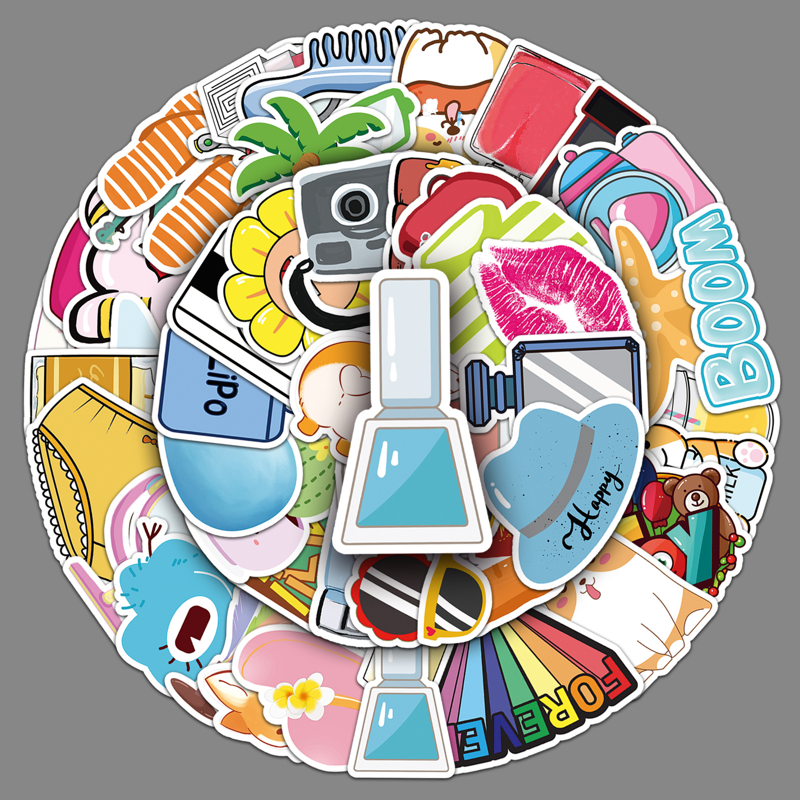 50 pieces of VSCO series small fresh goo card luggage suitcase computer car waterproof cartoon stickers