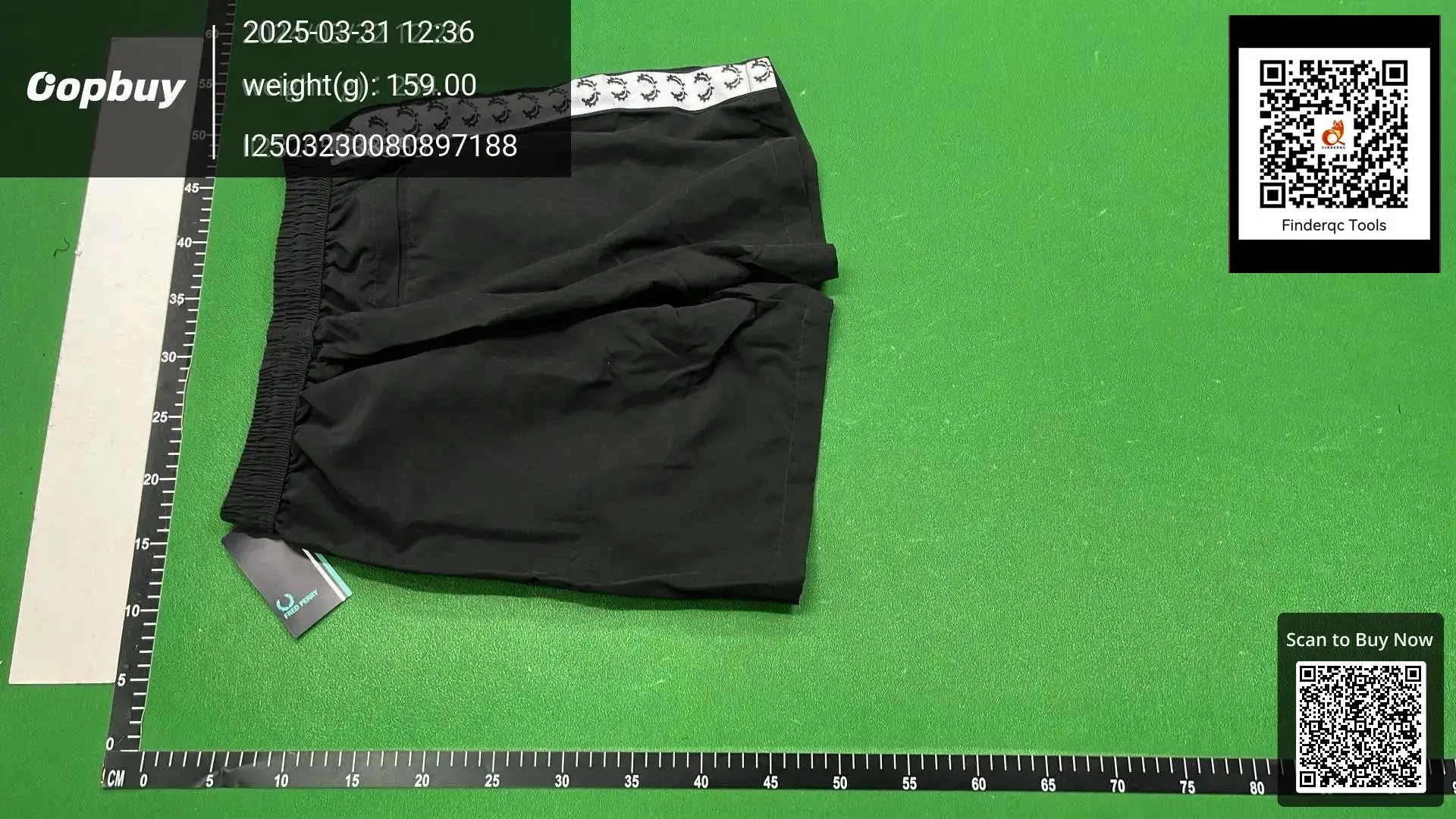 Fred Perry Men's Black Shorts