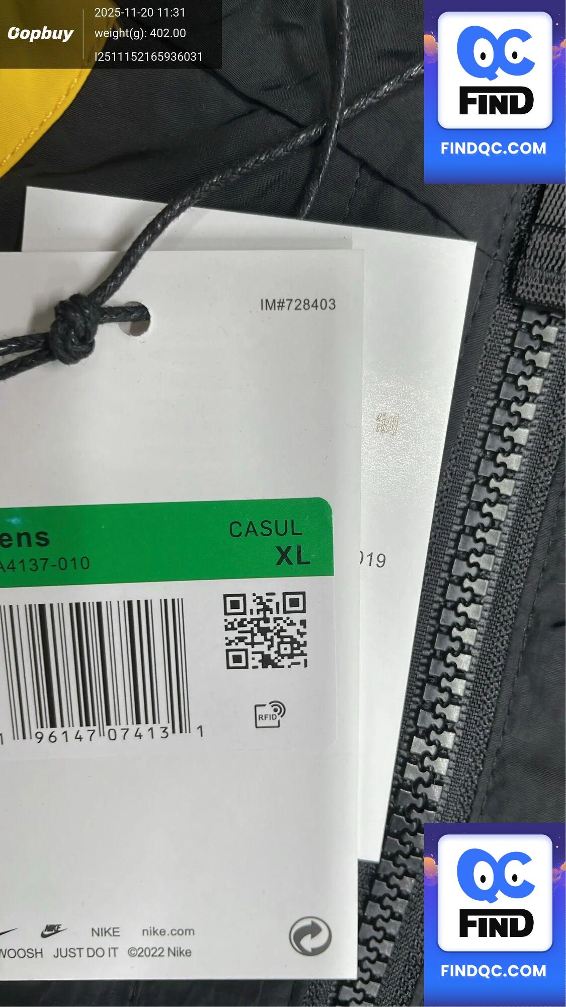 Nike NOCTA jacket black yellow QC