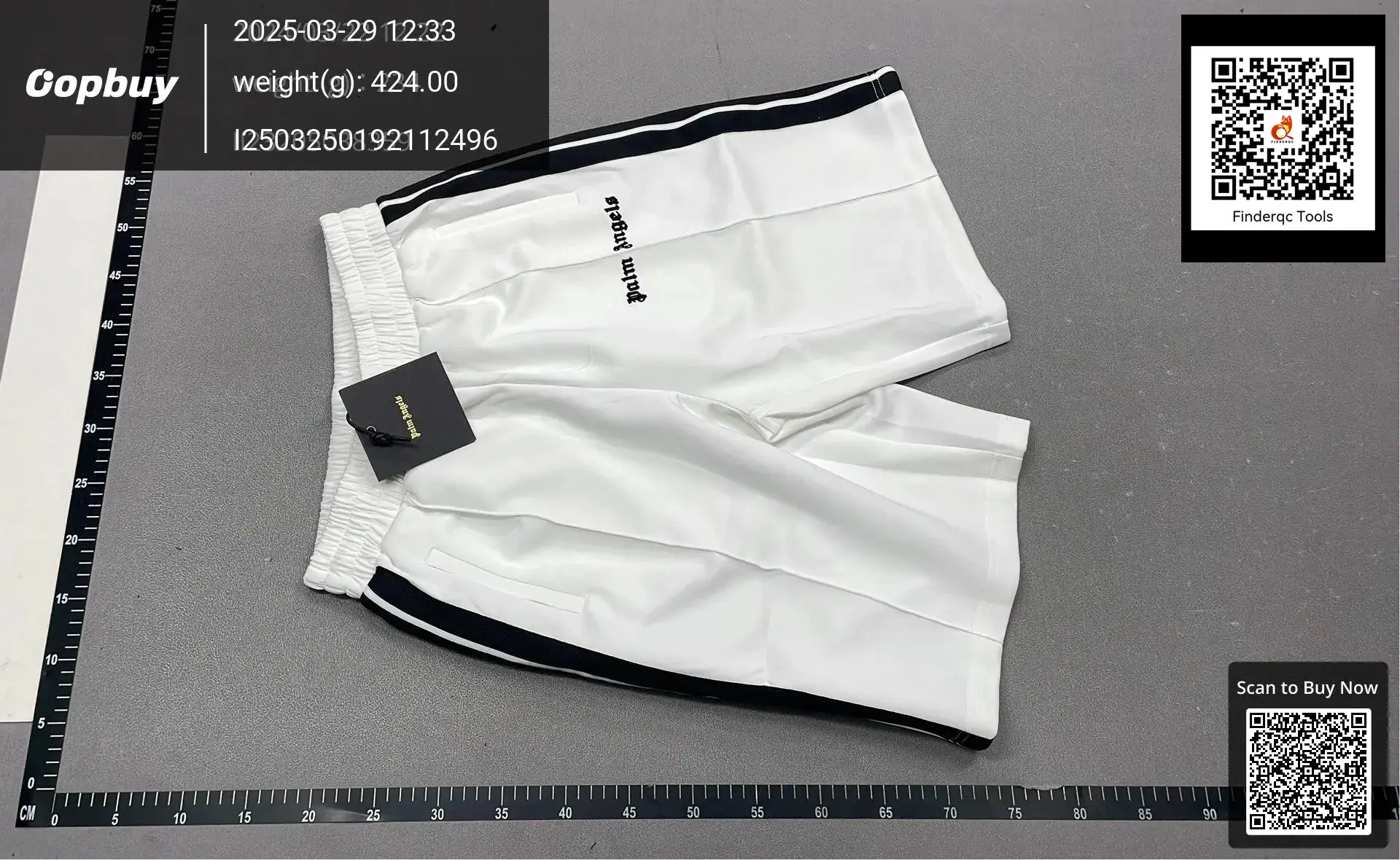 Palm Angels Track Shorts White