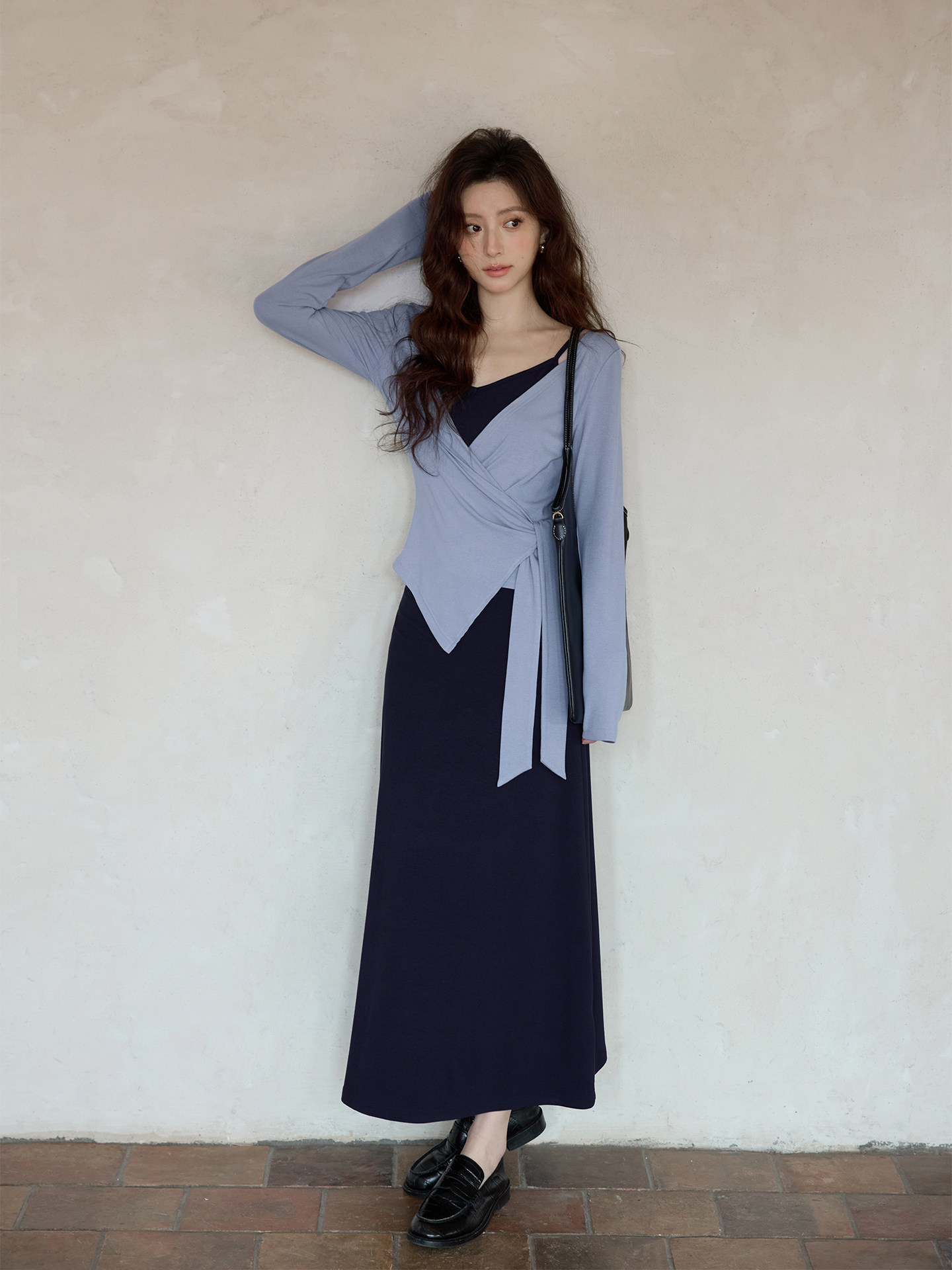 Ximeng 2026 New Spring Korean-Style Elegant Petite Stunningly Beautiful Niche Dress and Top Set for Women