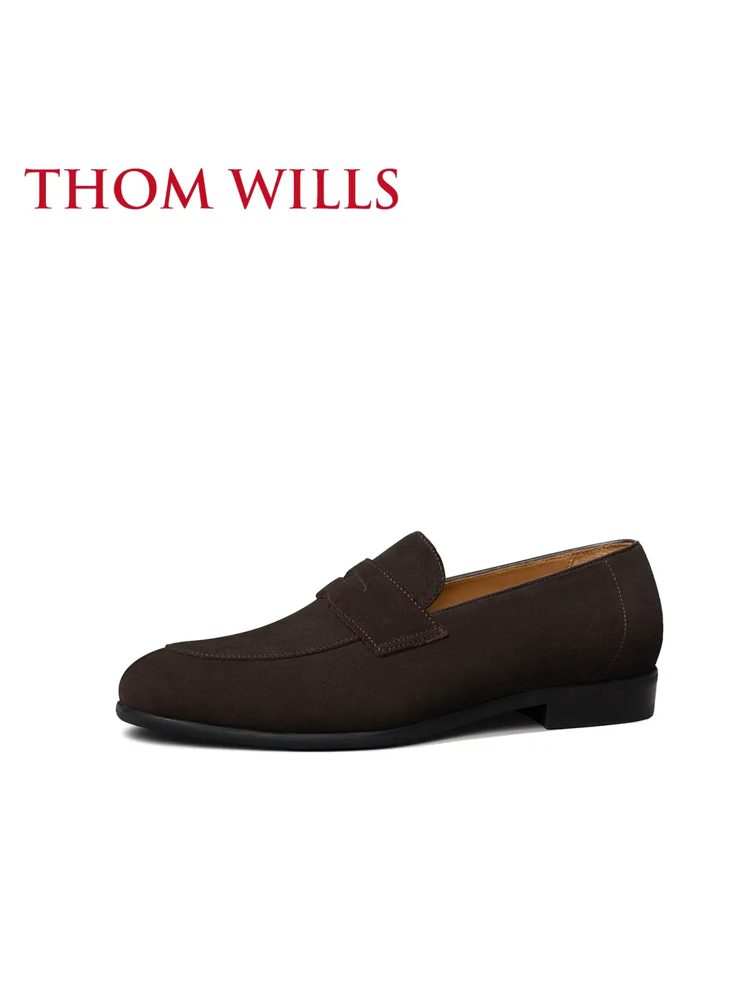 Thomwills Men's Shoes Loafers Suede Business British Casual Leather Shoes Slip-On Shoes Summer Peas Shoes