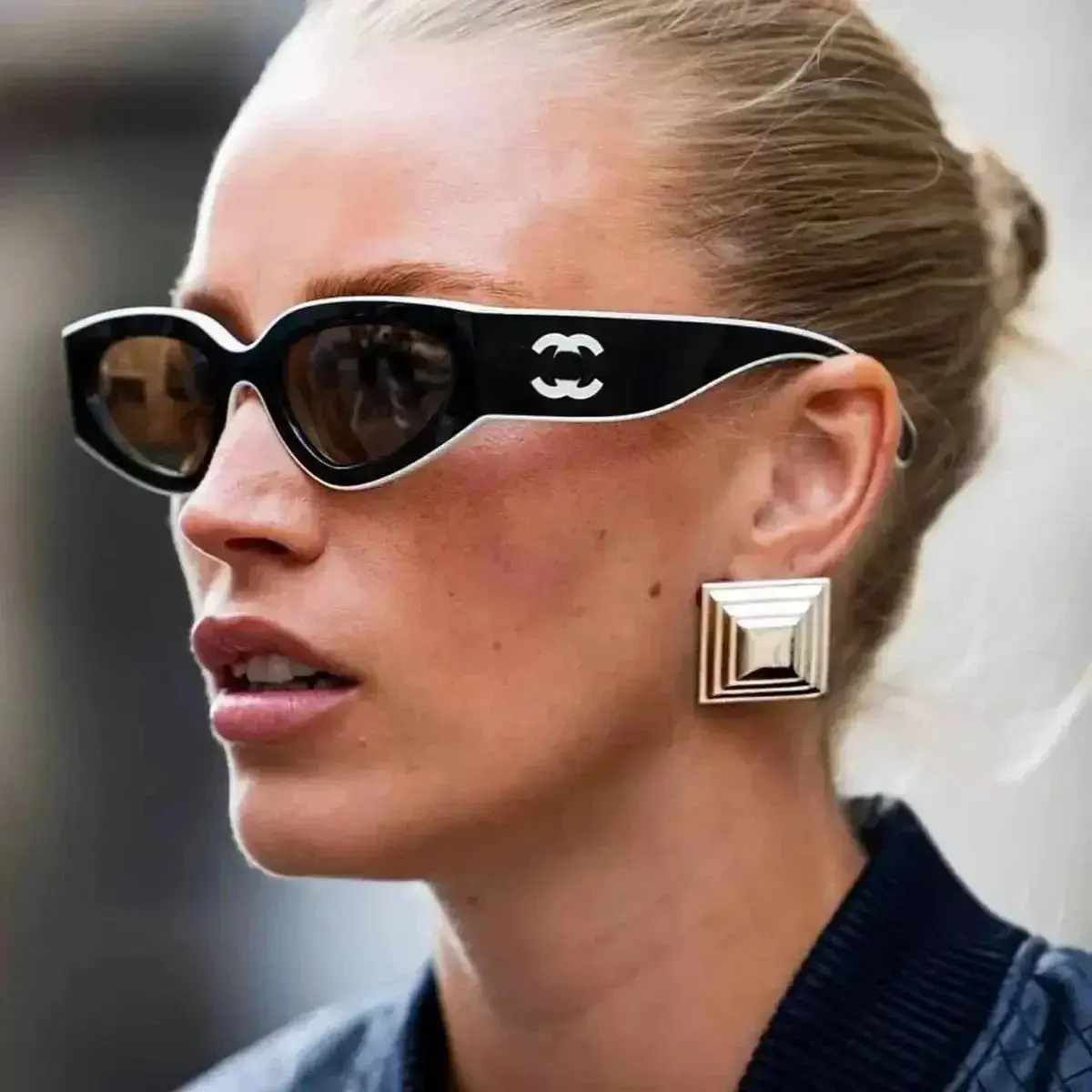 Chanel Sunglasses Black White