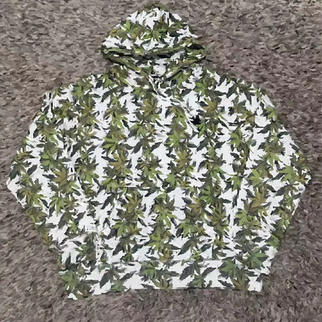 Leaf Green Sweatshirt Hooded
