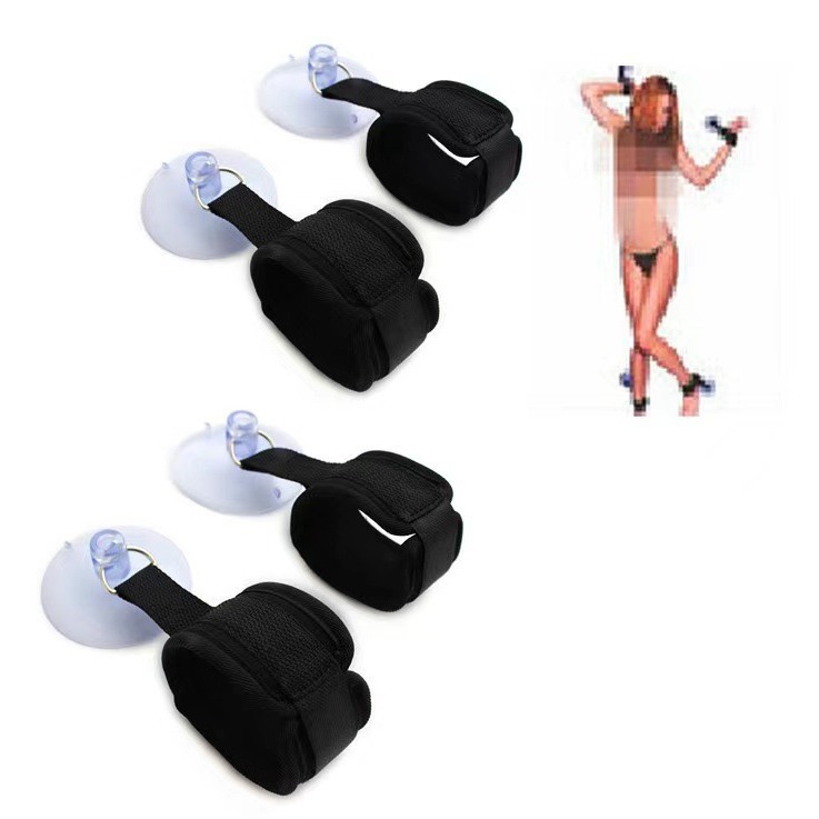 Adult supplies wholesale suction cups tied hands tied feet handcuffs tied bathroom floor door swing couple fun toys