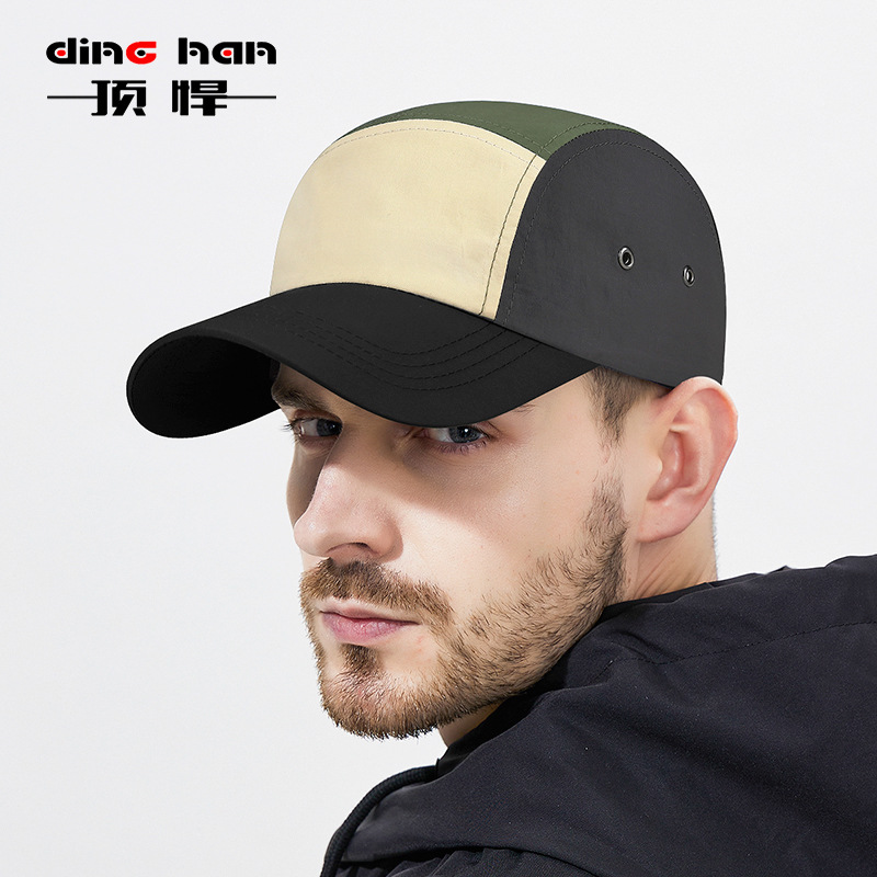 Spring and Summer American Hip-Hop Retro Color-Blocking Quick-Dry Baseball Cap Japanese Sun Protection Sports Breathable Duckbill Cap Cross-Border