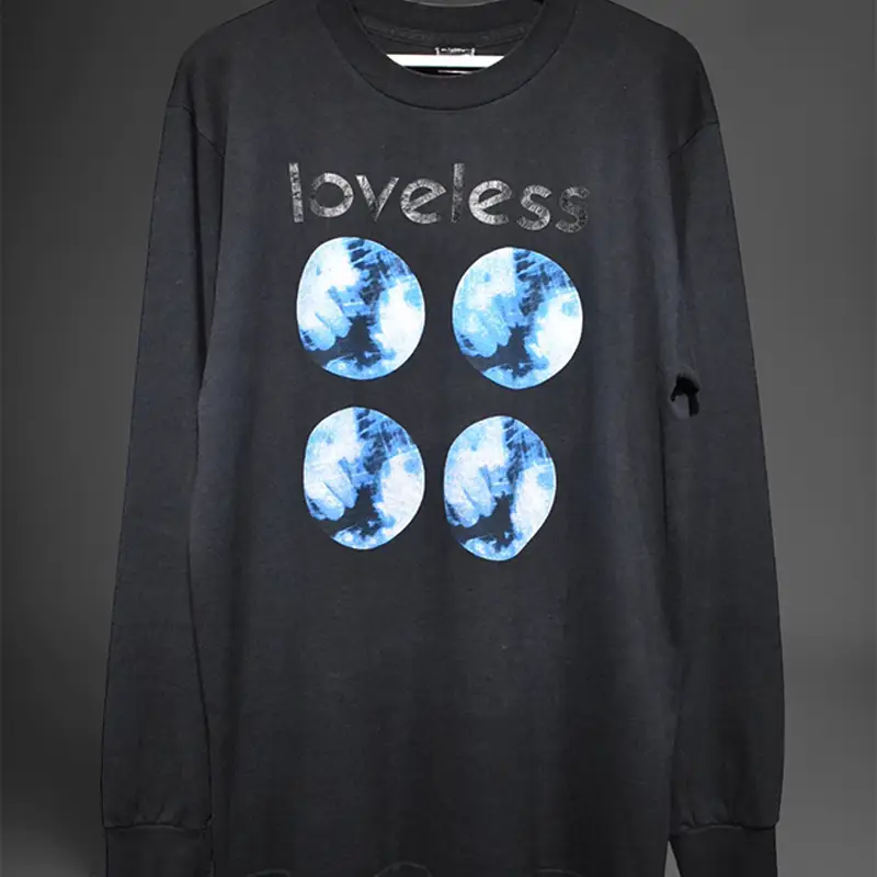 My Bloody Valentine Rock Band Album Loveless Washed Vintage Heavy Long-Sleeve T-Shirt