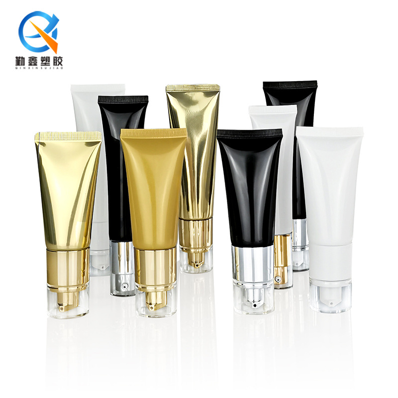 In-Stock 30-50ml Vacuum Press-Type Pump Head Soft Tube Aluminum-Plastic/Pe Lotion Bb Cream Isolation Cream Skincare Product Soft Tube